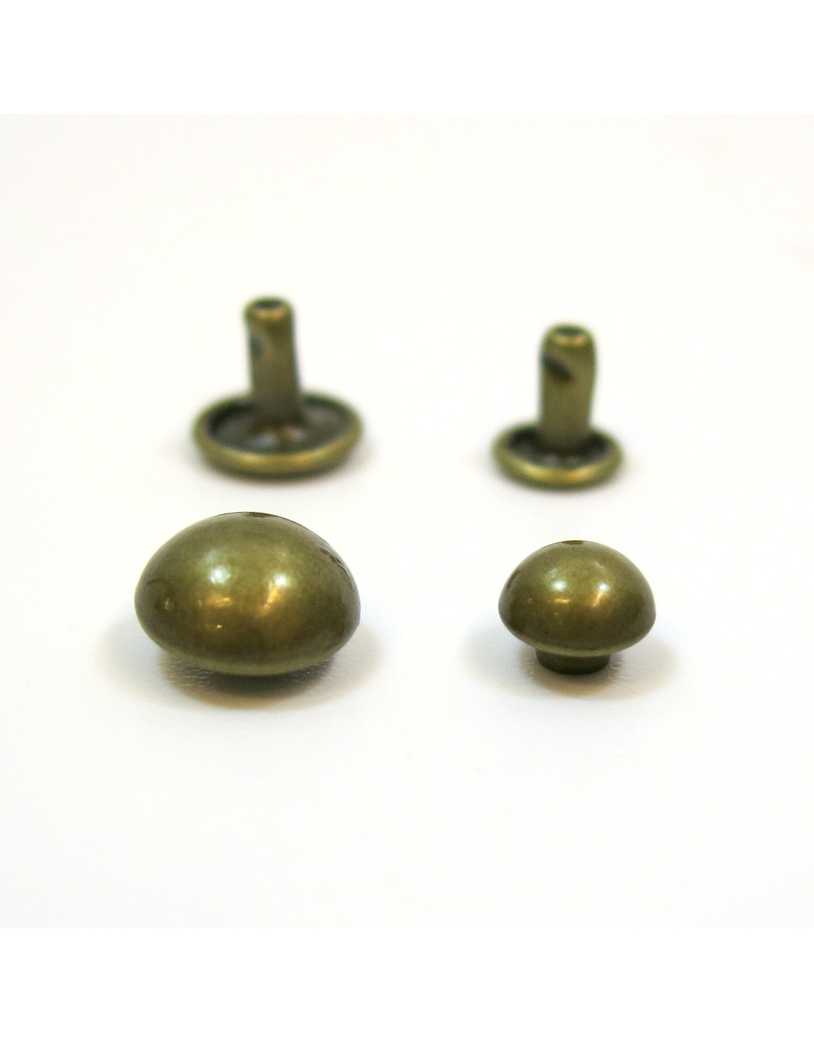 Domed rivets (antique brass)