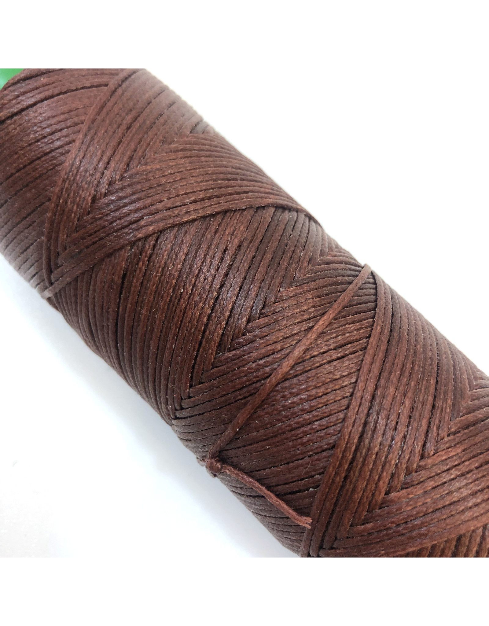 Waxed hand sewing thread brown