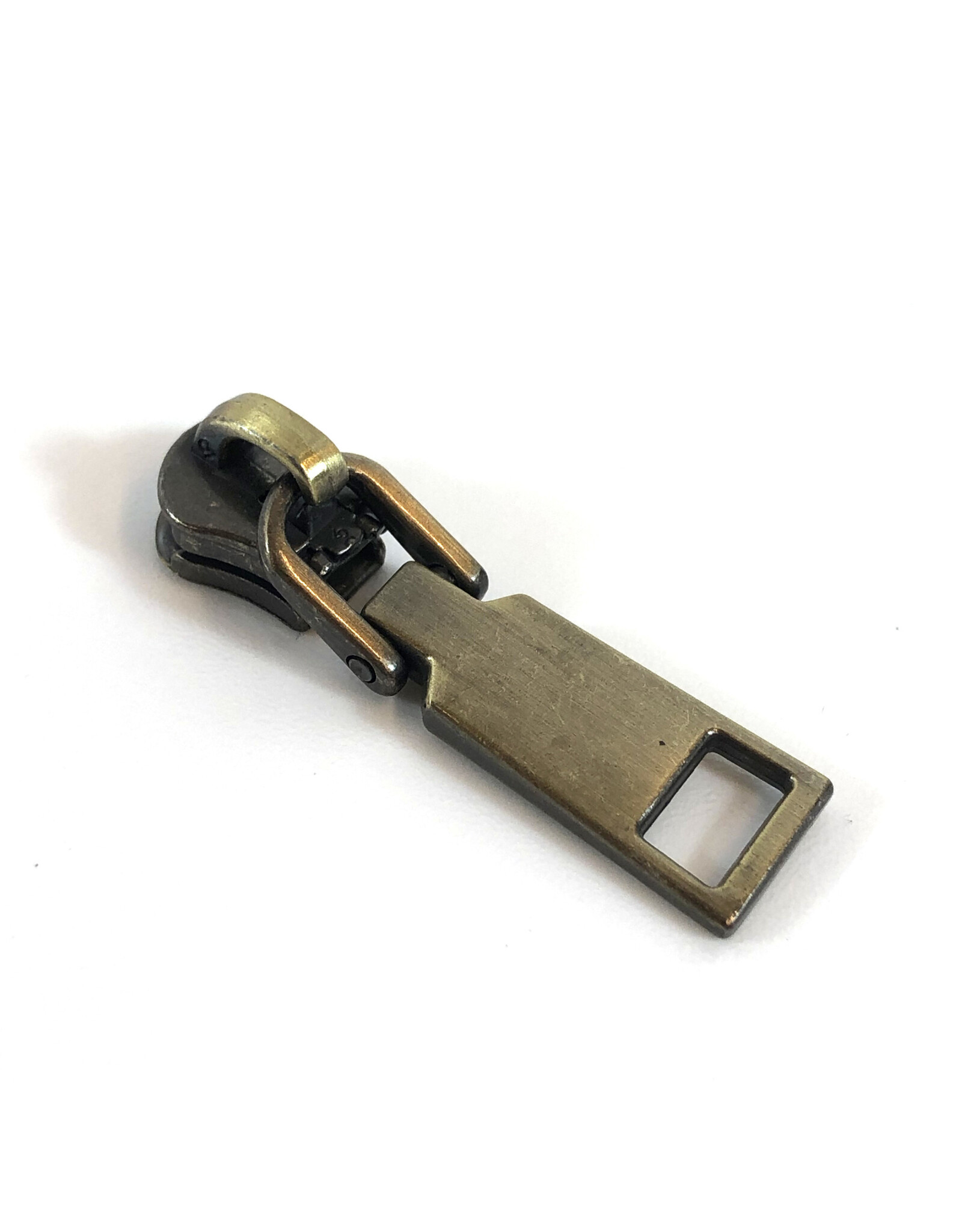 Zipper pull brushed bronze