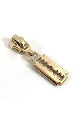 Zipper pull gold