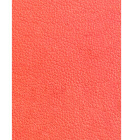 Grained cow leather Living Coral