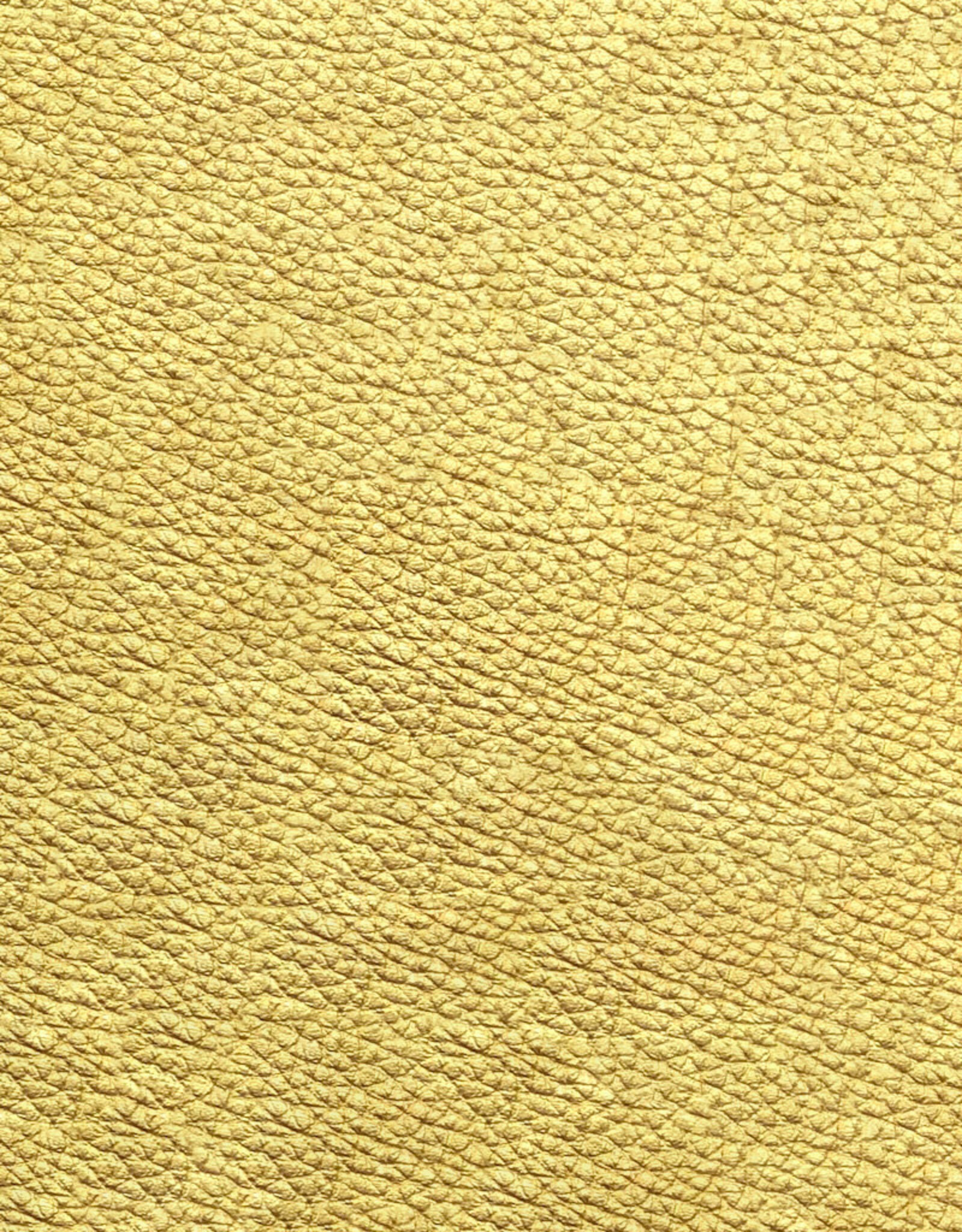 Grained cow leather metallic Oro