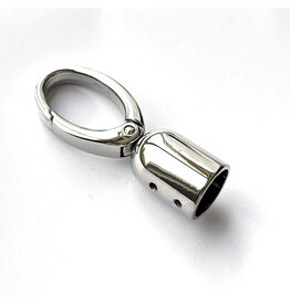Musketon met tassel/hengselhouder nikkel