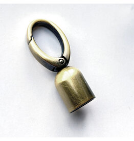 Swivel snap hook + tassel brushed bronze