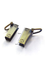 Set 2 gusset hooks brushed bronze