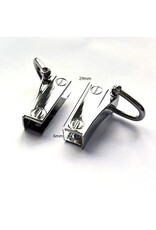 Set 2 gusset hooks nickel