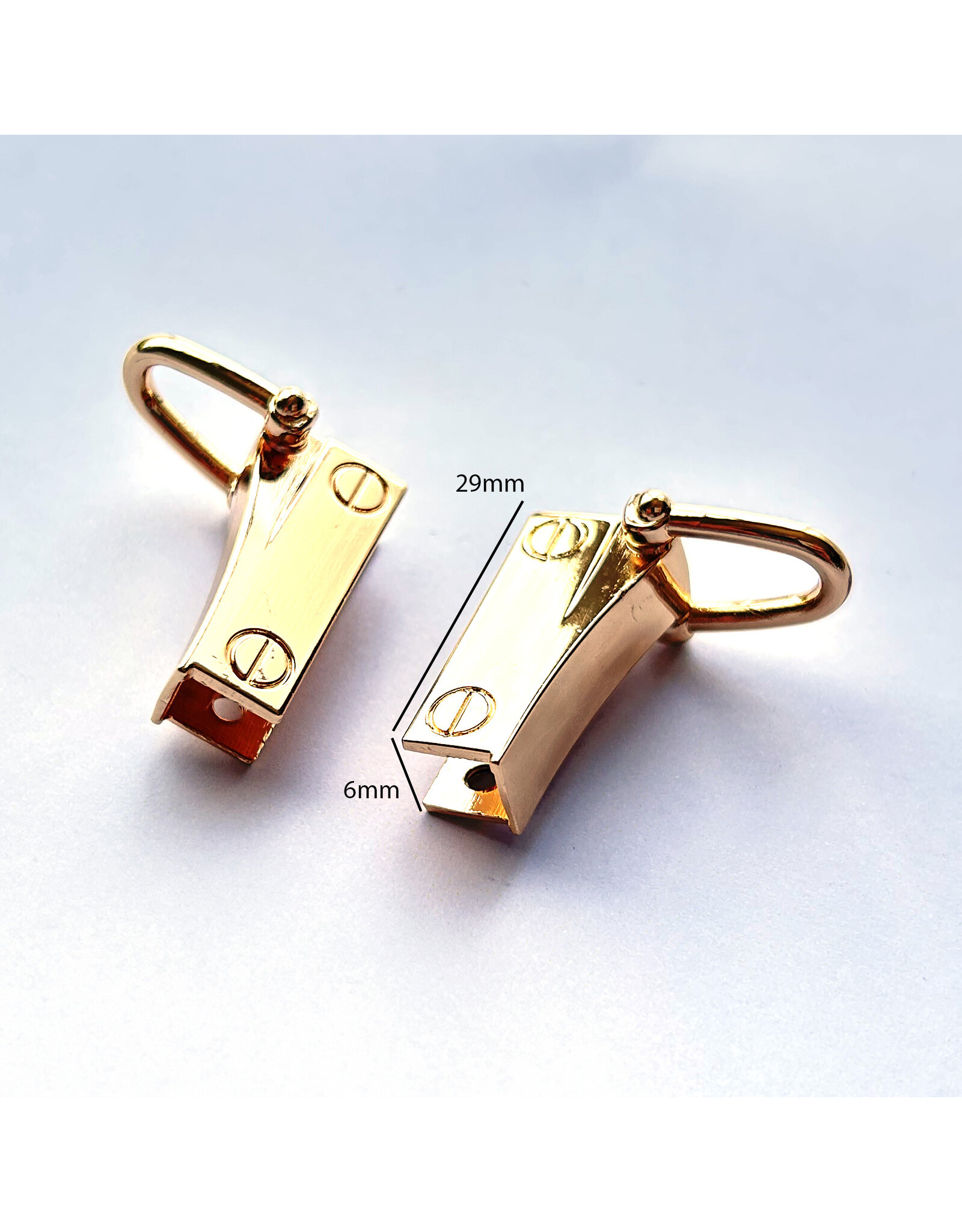 Set 2 gusset hooks gold