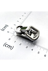 Strap connector double ring nickel