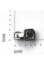 Hengselhouder dubbele ring nikkel