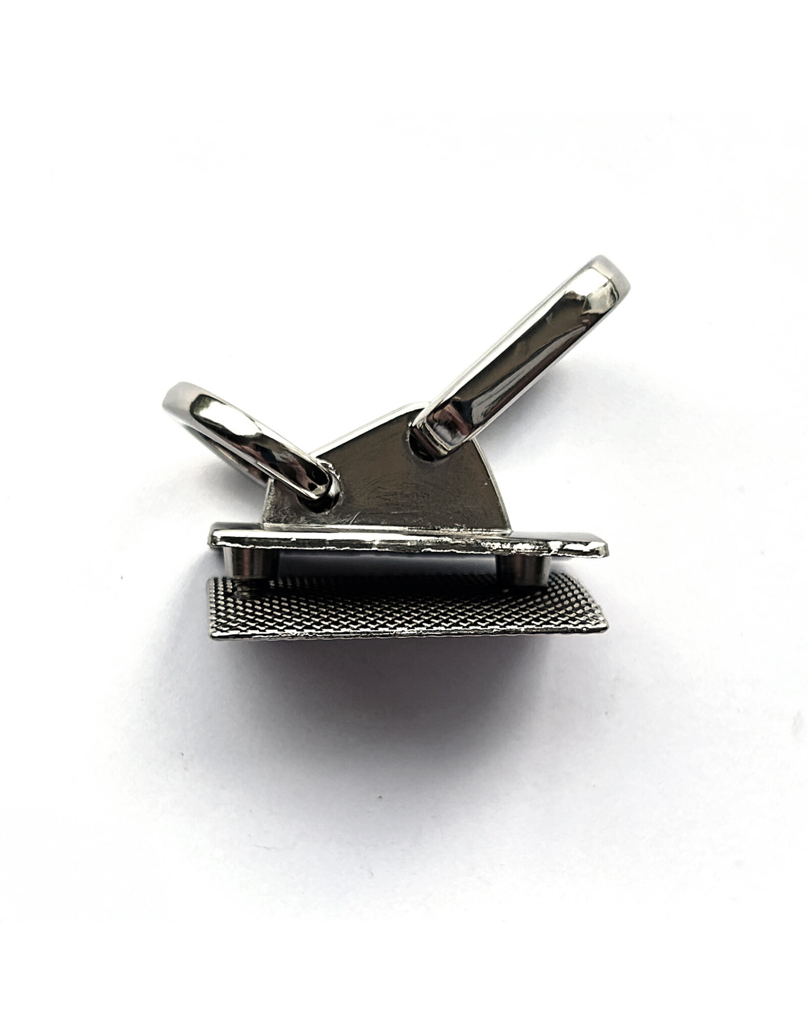 Strap connector double ring nickel