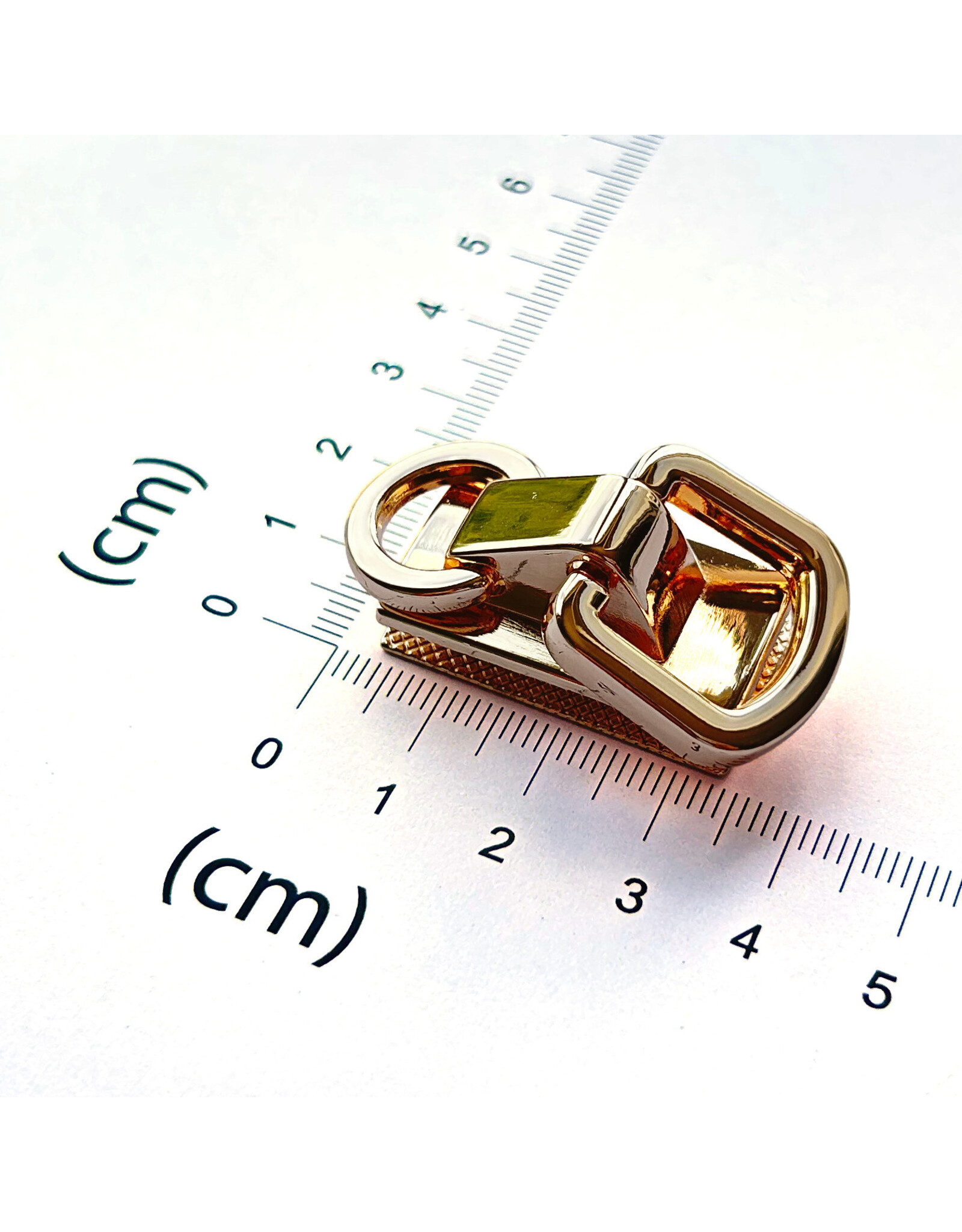 Strap connector double ring gold