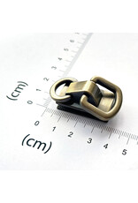 Hengselhouder dubbele ring brushed brons
