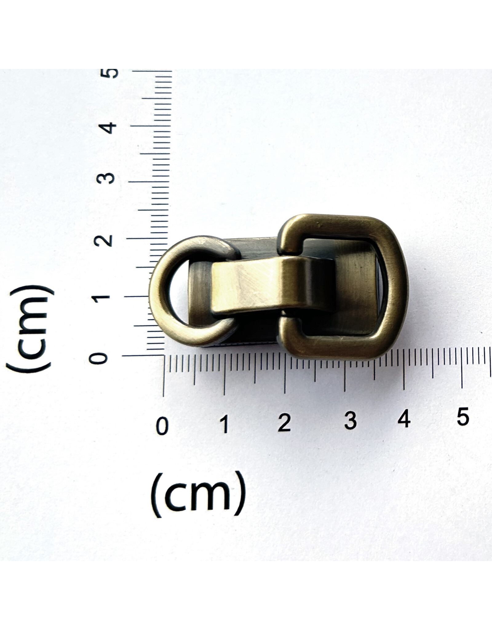 Hengselhouder dubbele ring brushed brons