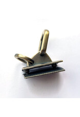 Hengselhouder dubbele ring brushed brons