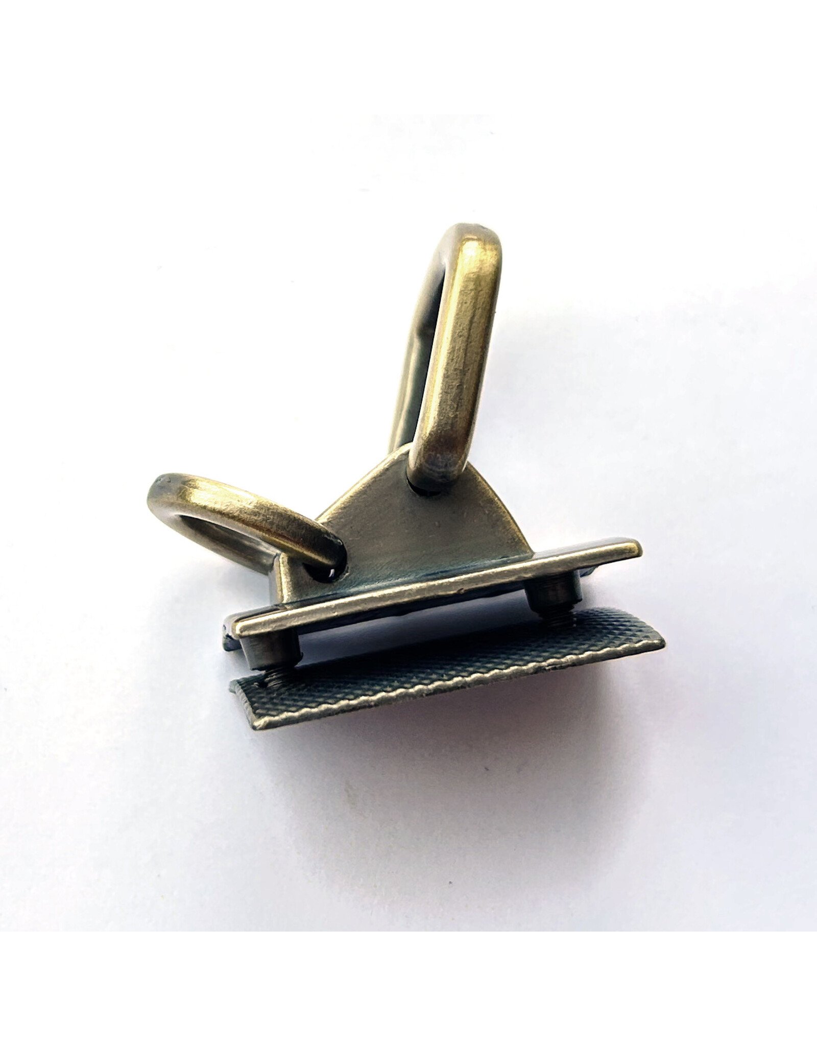 Hengselhouder dubbele ring brushed brons