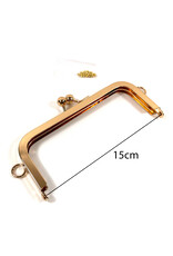 Tasframe kisslock goud