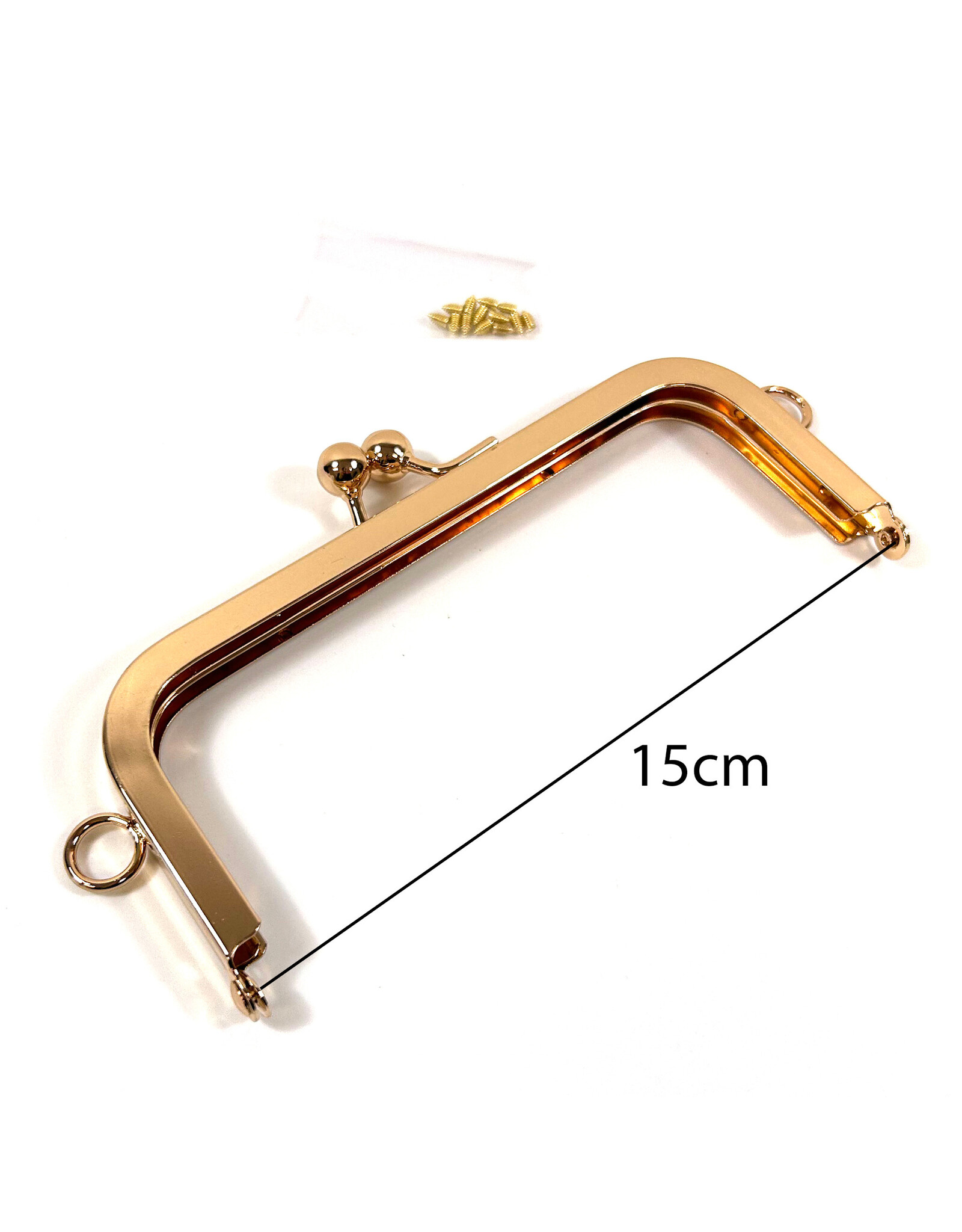 Tasframe kisslock goud