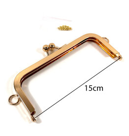 Tasframe kisslock goud