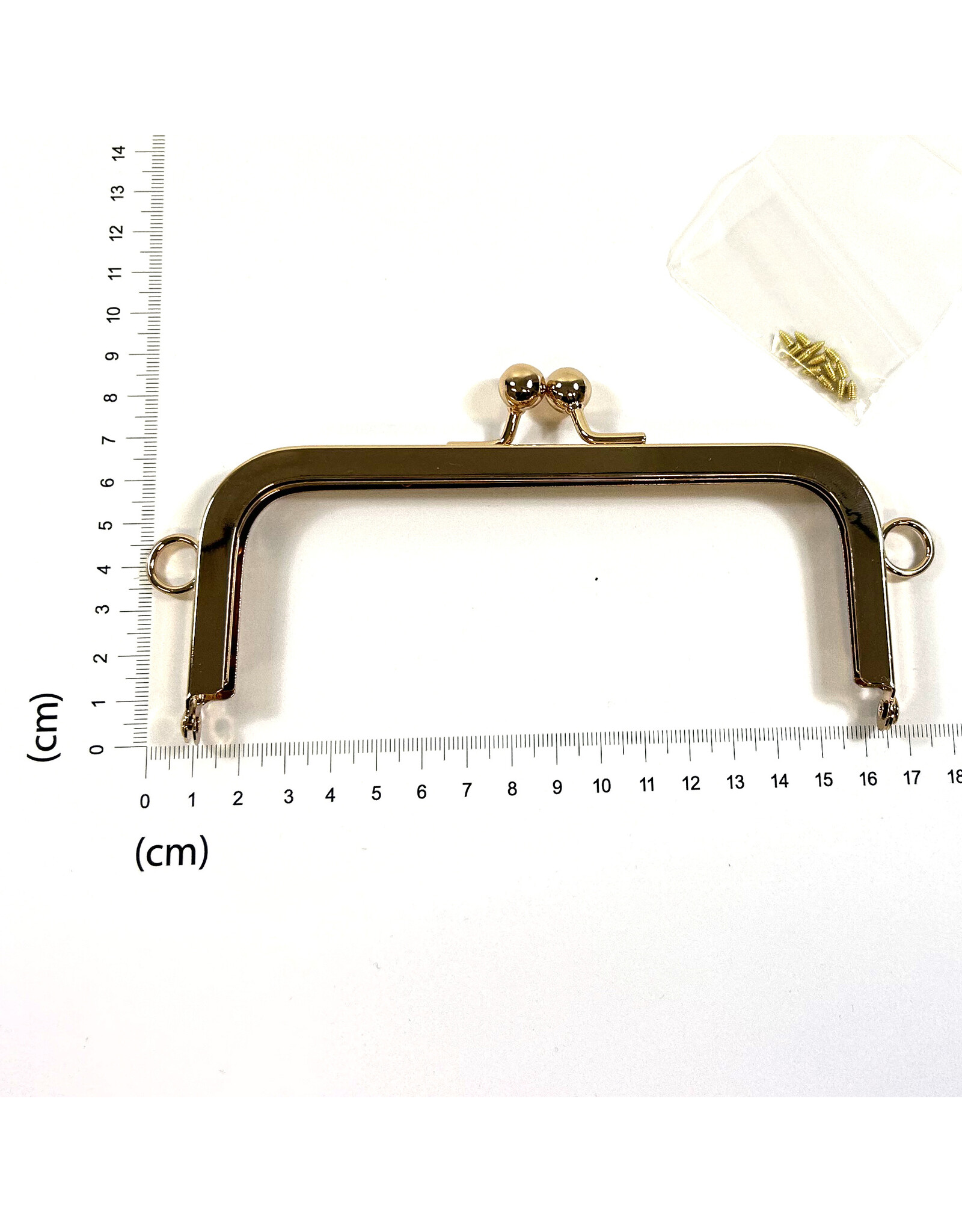 Tasframe kisslock goud
