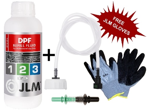 JLM Lubricants DPF Refill Fluid 1L + Refill Hose + Gloves FREE Delivery
