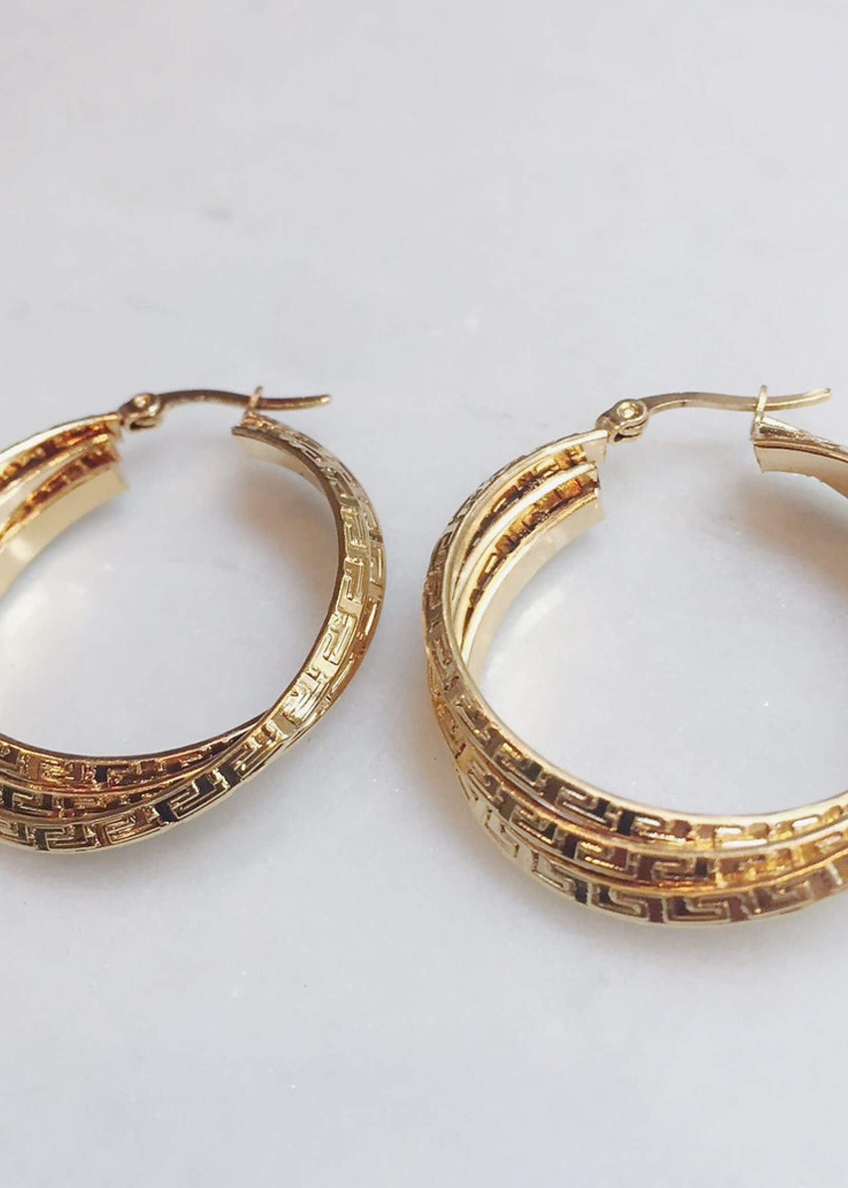 Earrings Take me to greece Triple - Gold