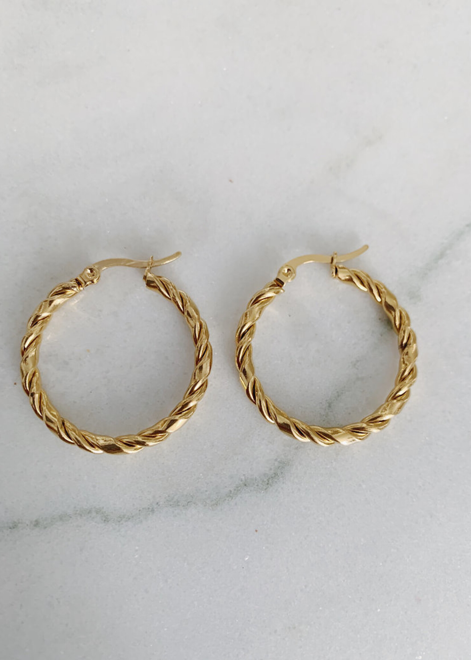 Earrings Twisty M - Gold