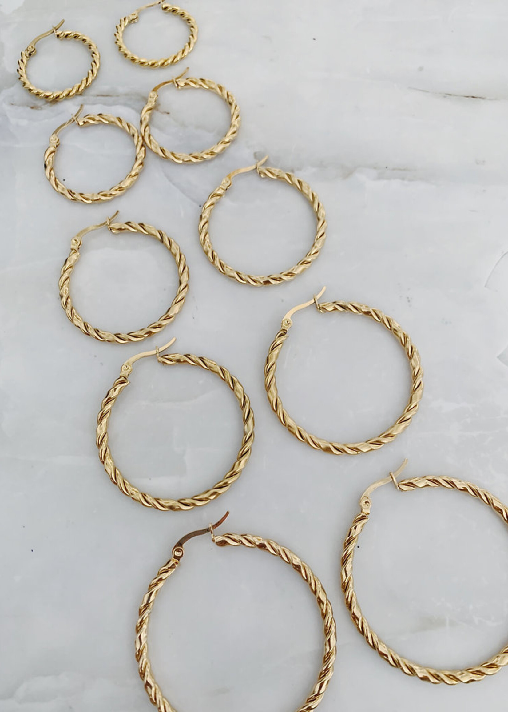 Earrings Twistey L - Gold