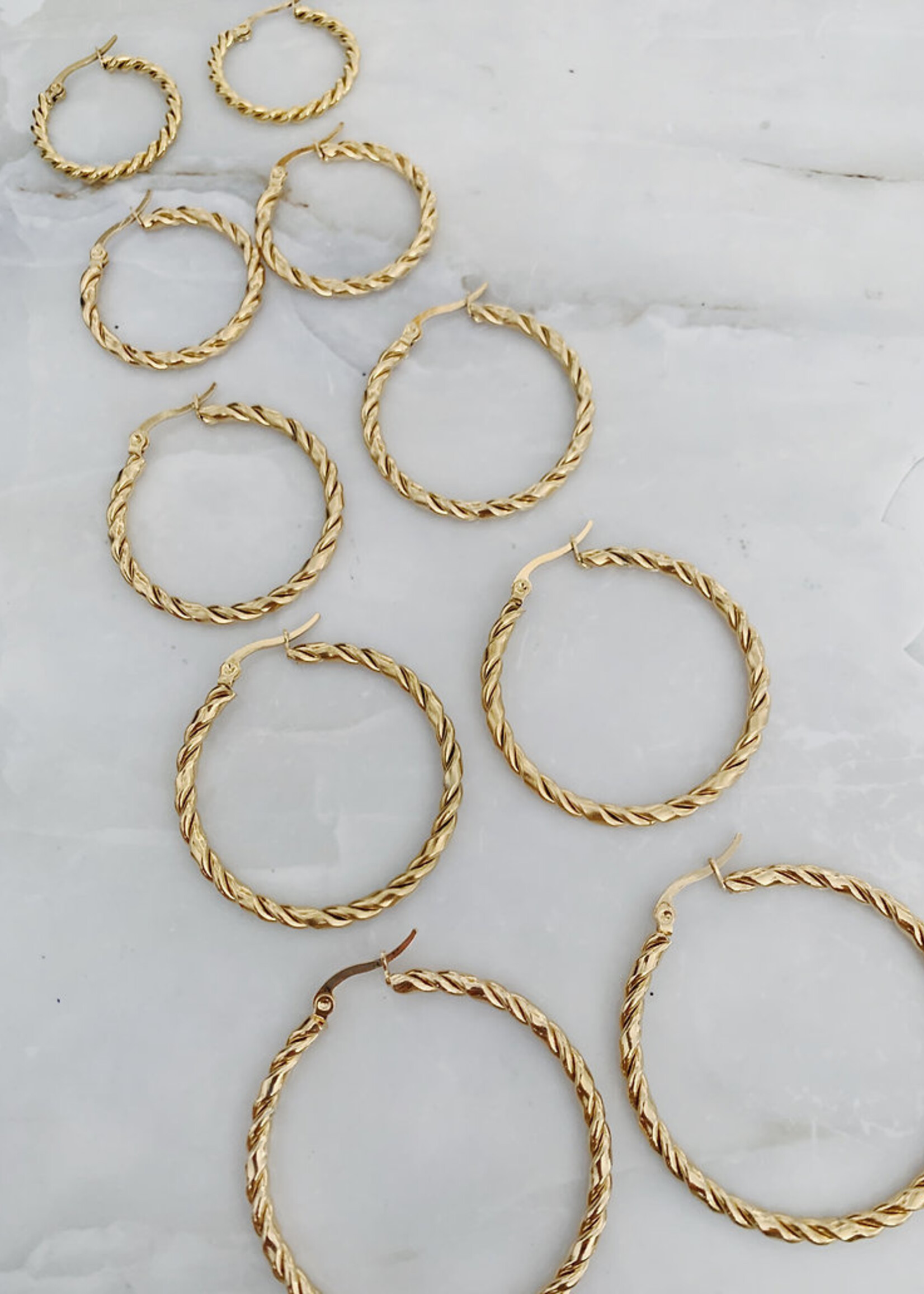 Earrings Twisty XXL - Gold