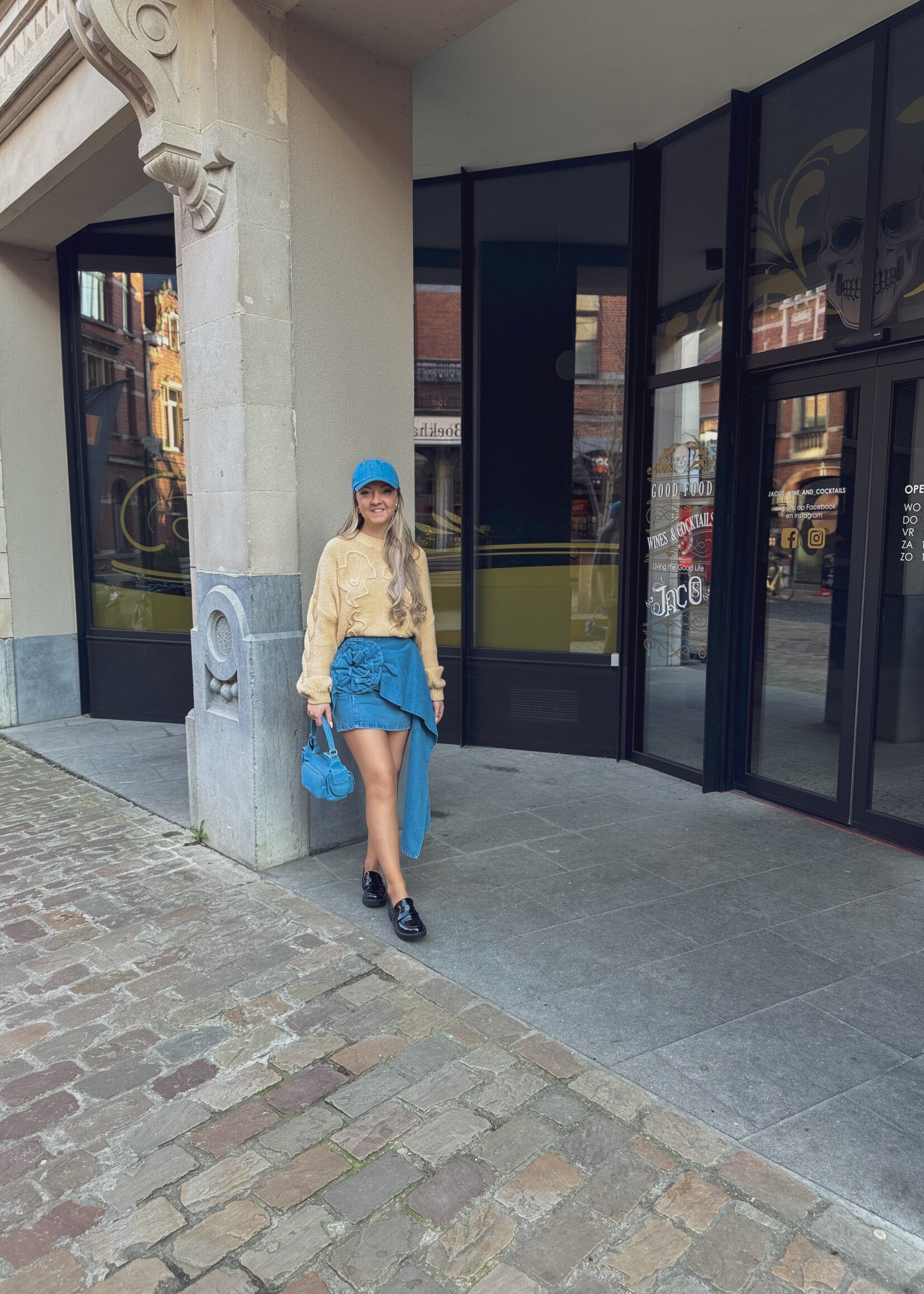 Denim Rose Skirt