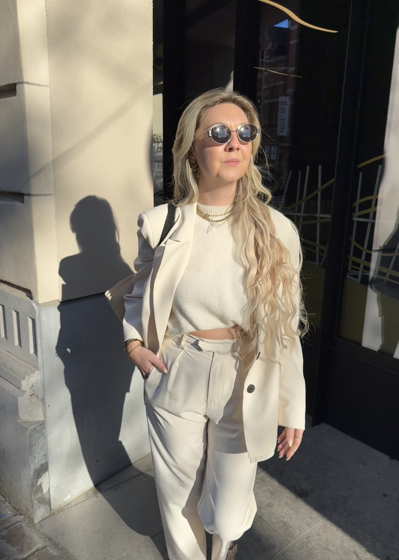 Lo oversized blazer - Crème TU