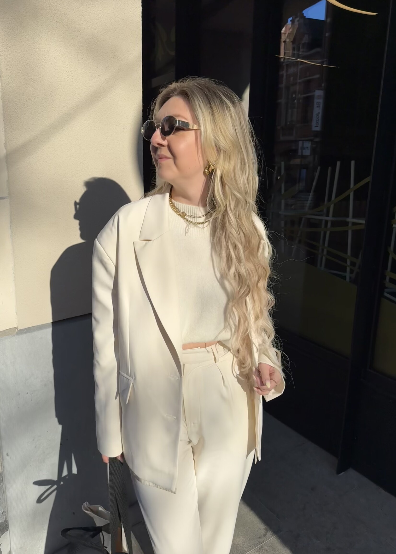 Lo oversized blazer - Crème TU