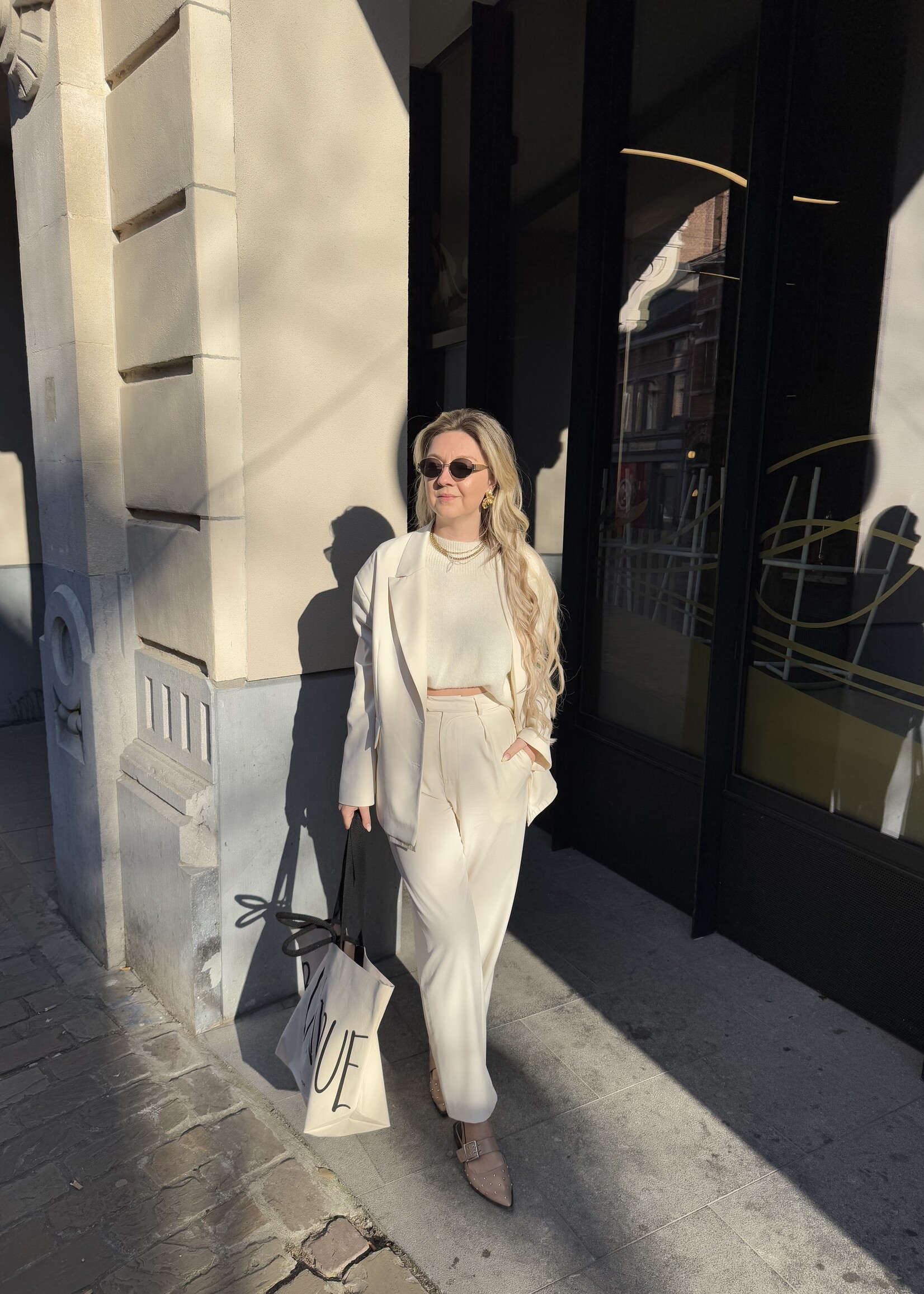 Lo oversized blazer - Crème TU