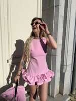 Skort dress met ruffles - Pink SIZE M/L