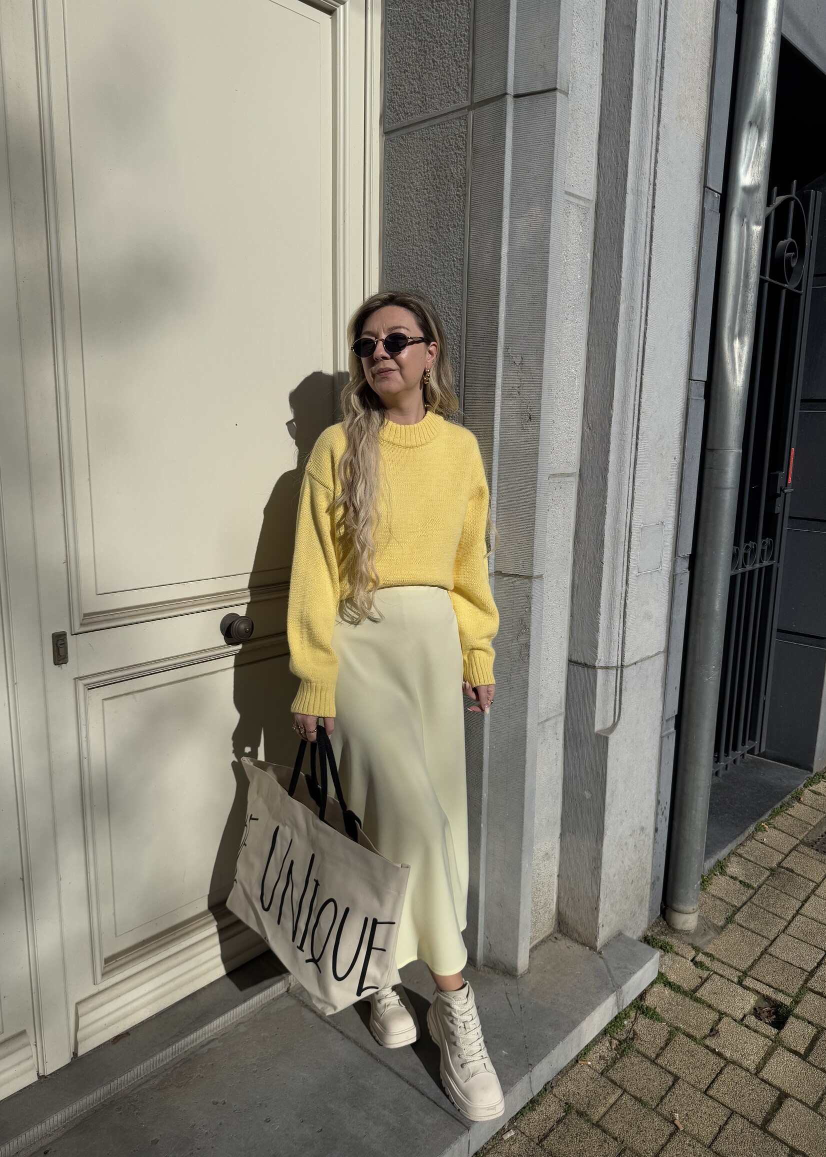 Knitted Trui - Yellow TU