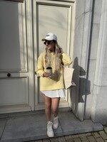 Sweater dress - yellow TU