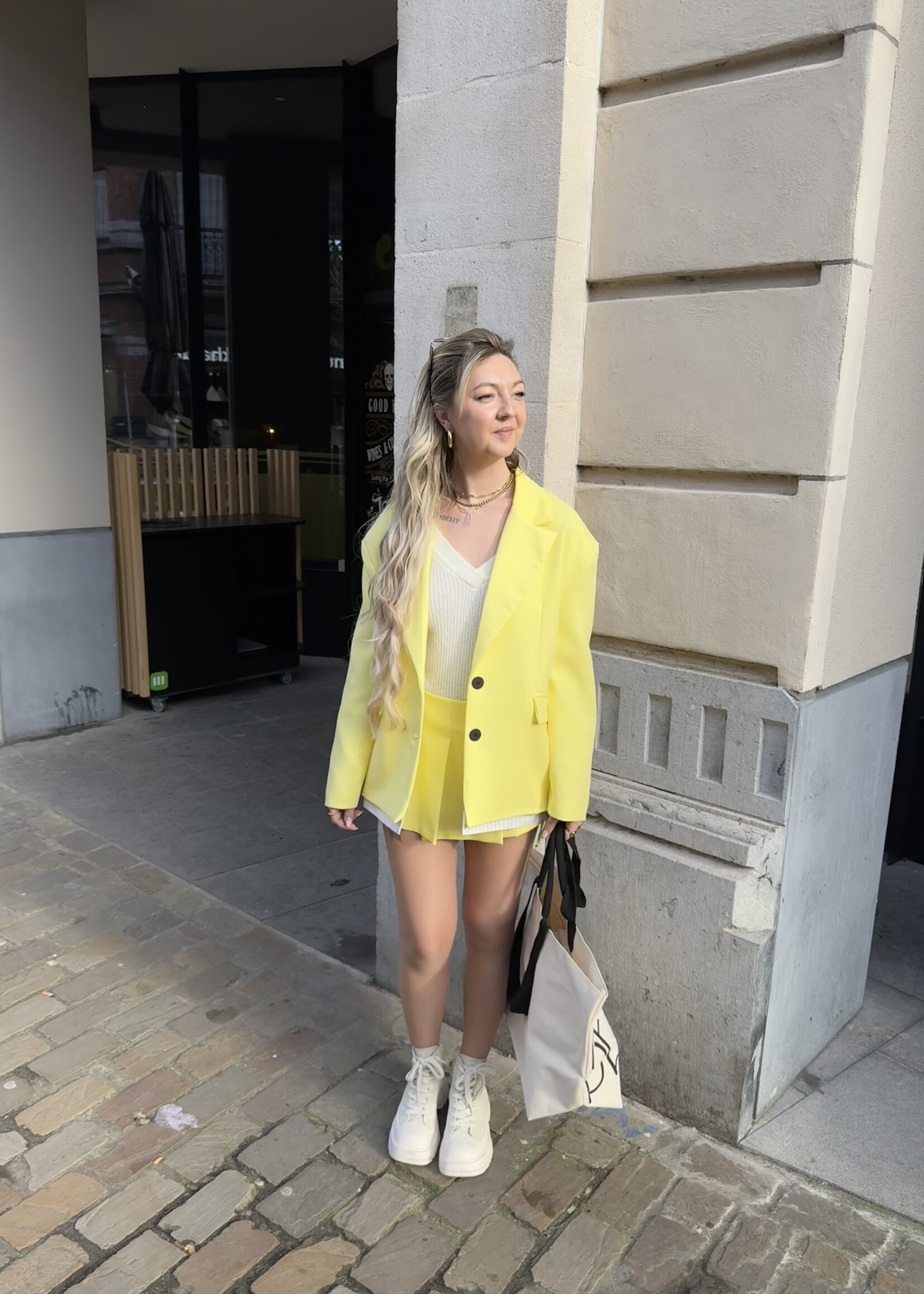 Saar oversized blazer - Yellow TU