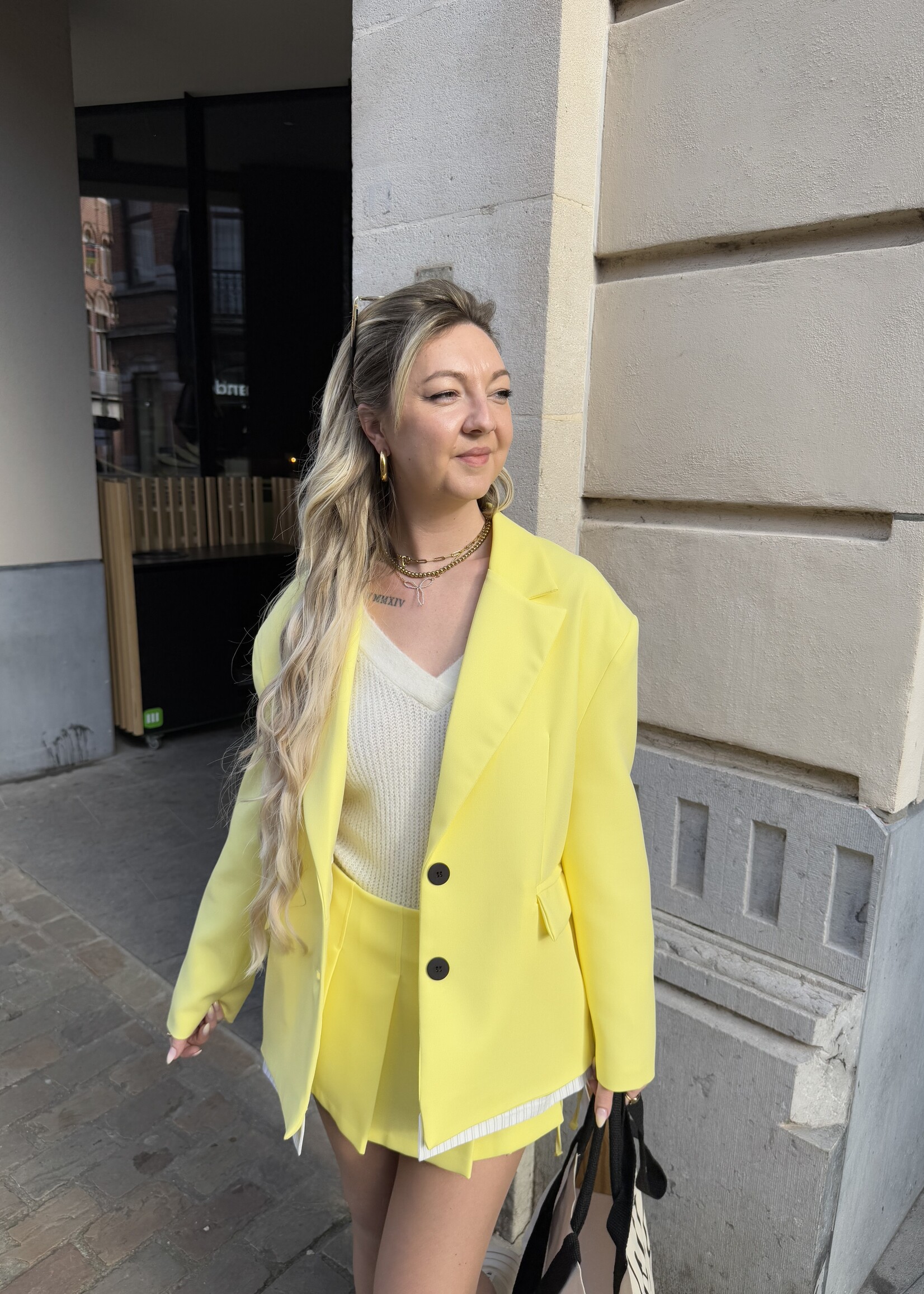 Saar oversized blazer - Yellow TU