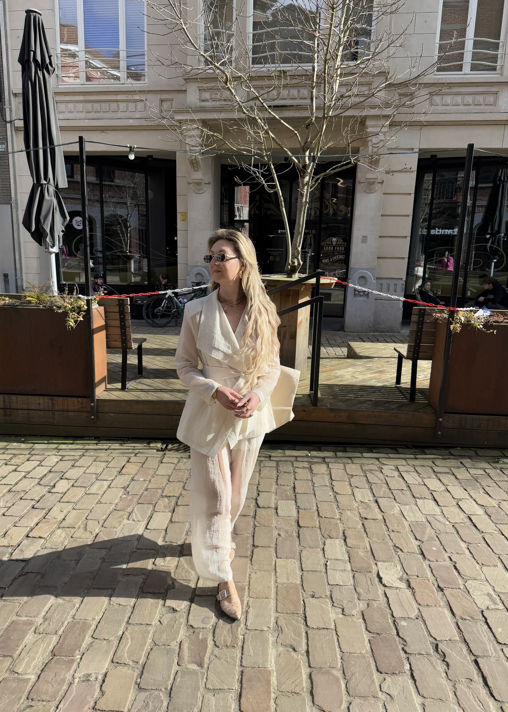Lace Blazer - White