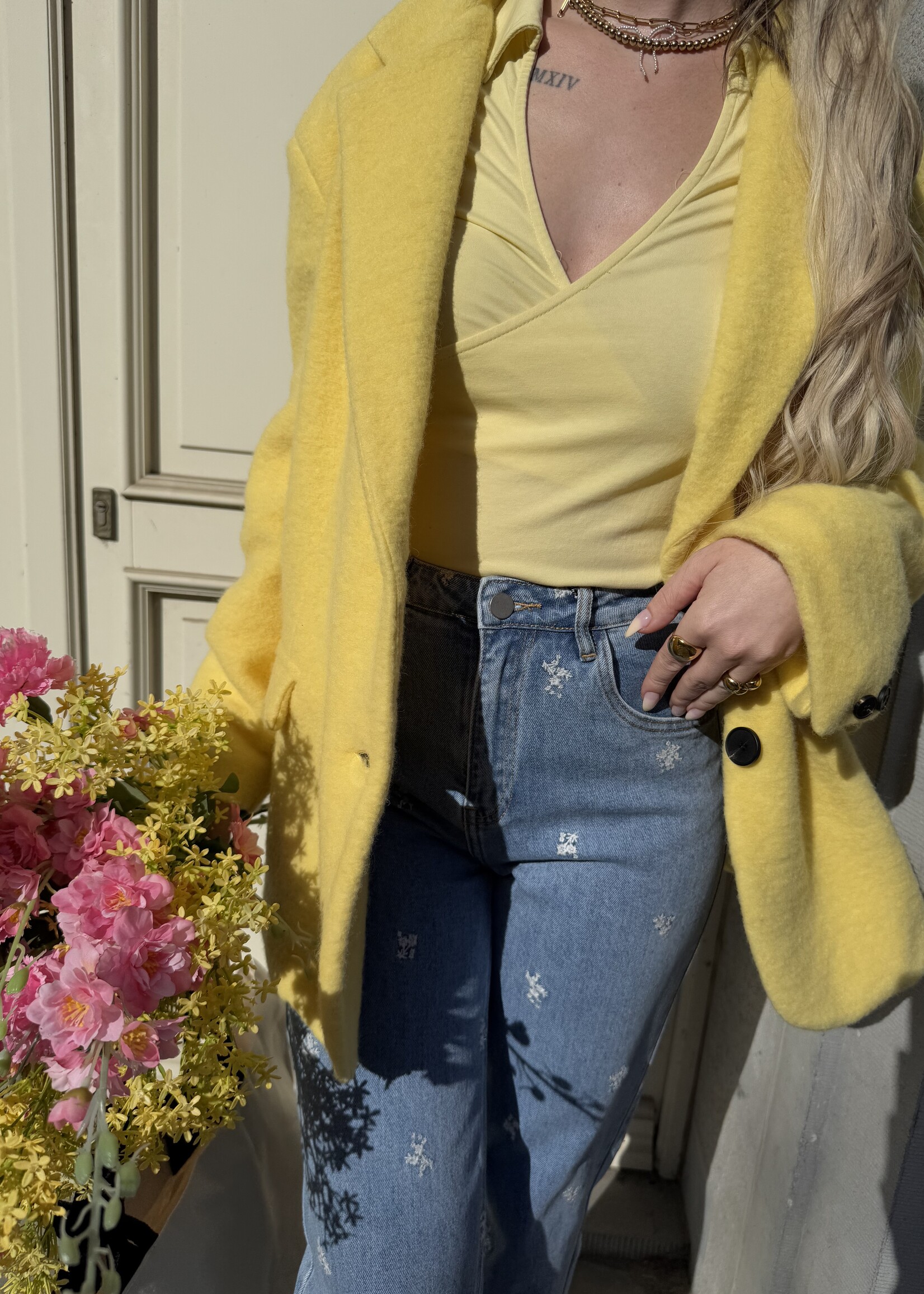 Oversized Blazer - Yellow  TU