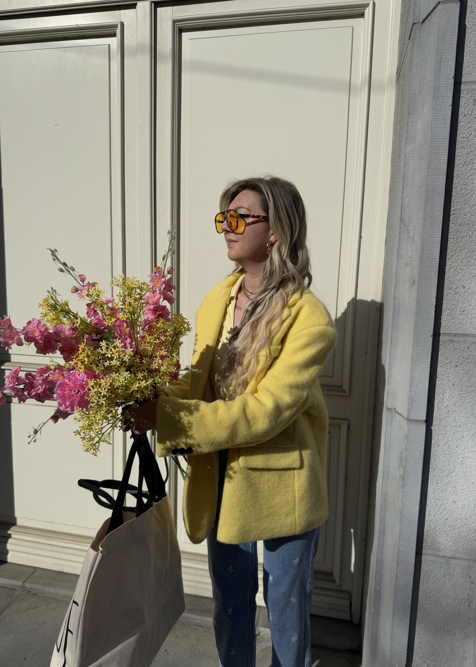 Oversized Blazer - Yellow  TU