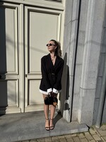Oversized blazer met shirt under - Black TU