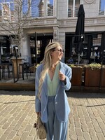 Denim look blazer TU - Light blue