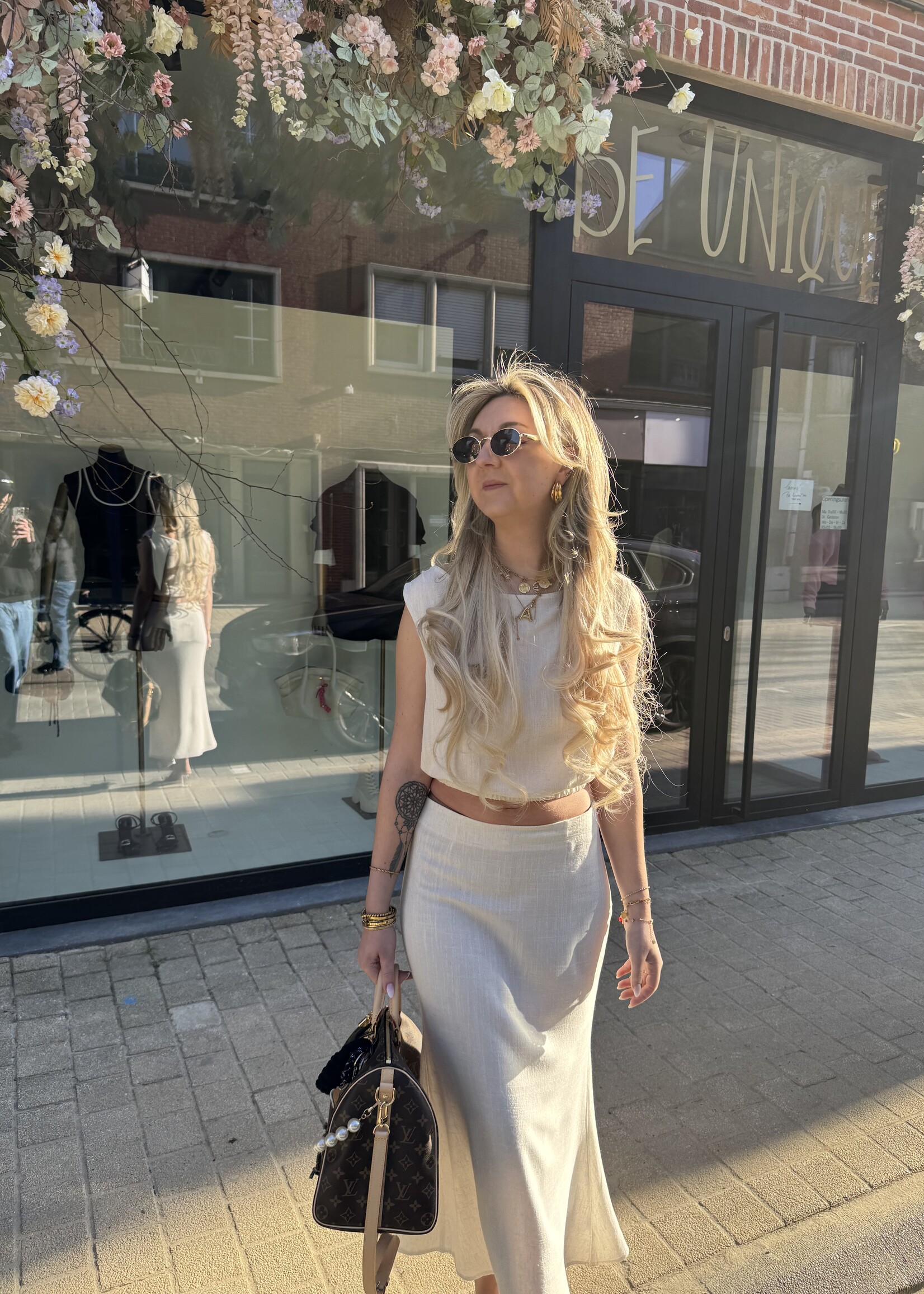 Jolie linen top - Beige