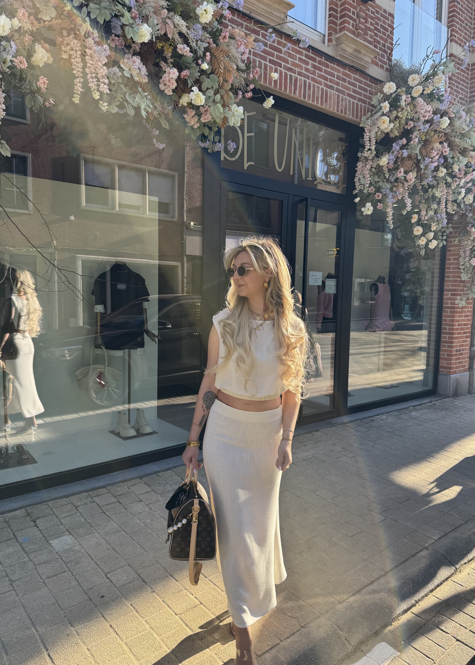Jolie linen top - Beige