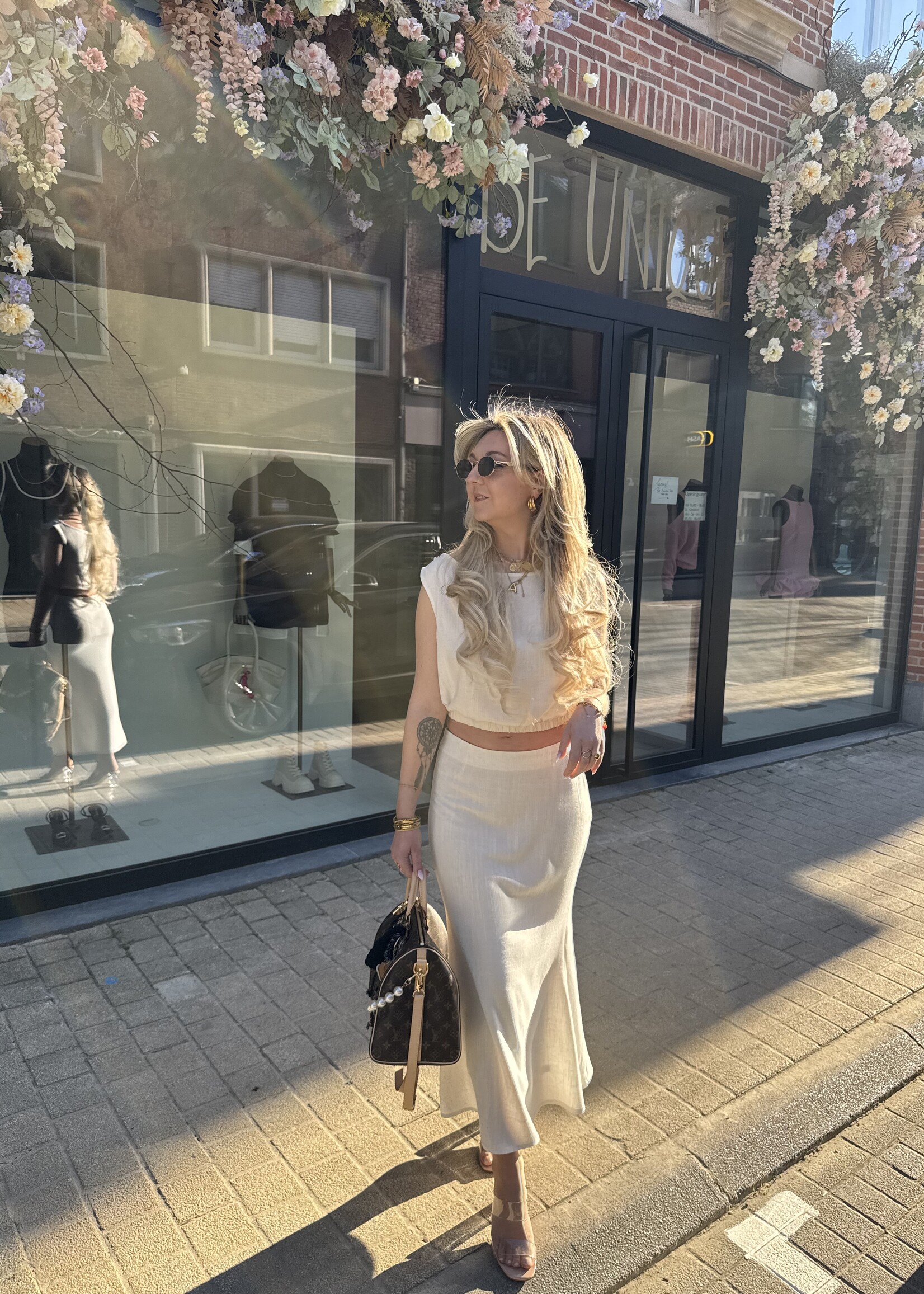 Jolie linen top - Beige