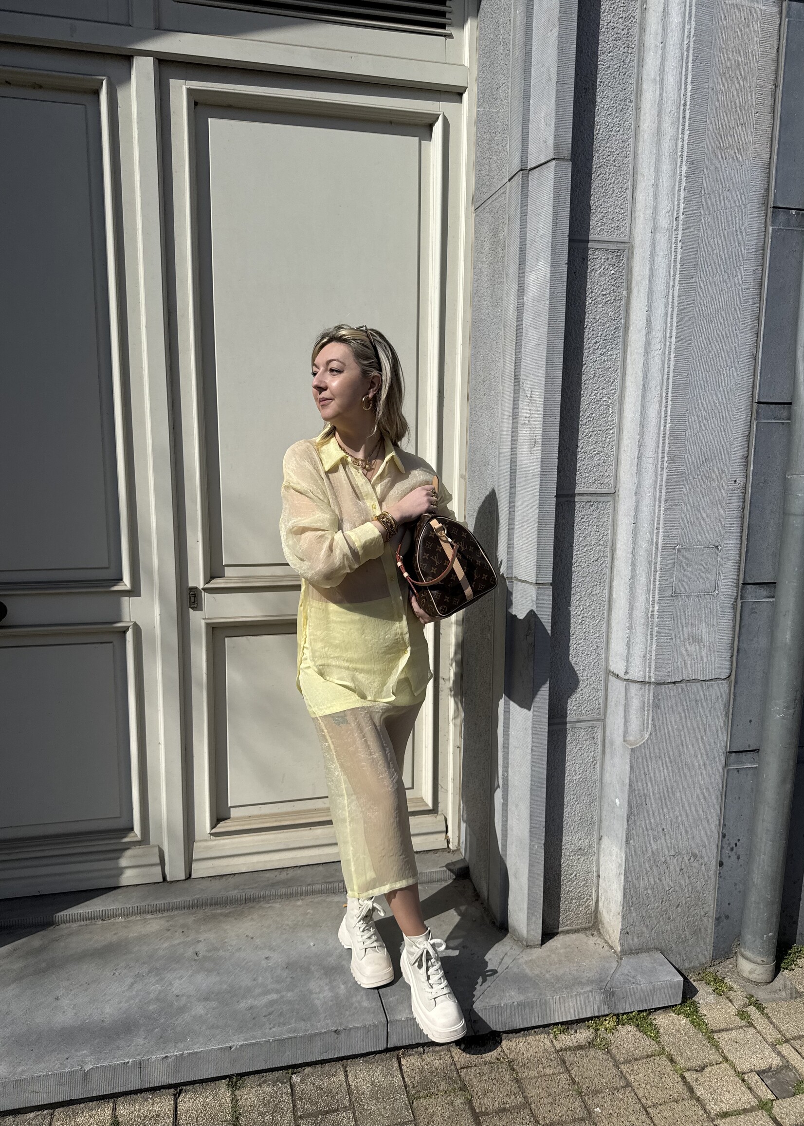 Marcia Mesh blouse - Yellow  TU