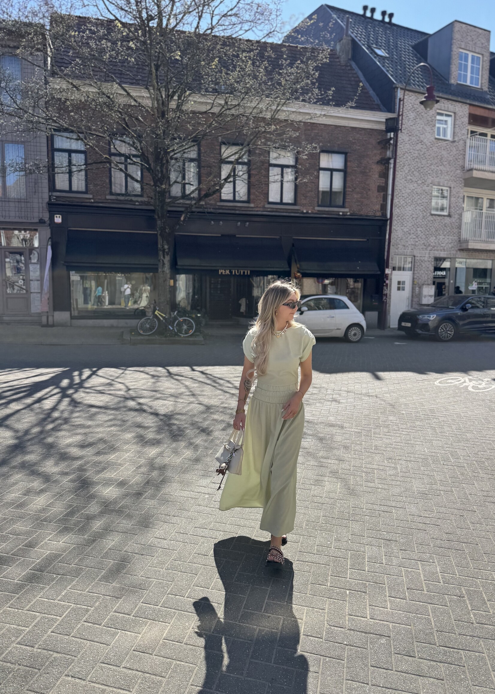 Pamela maxi skirt - light green