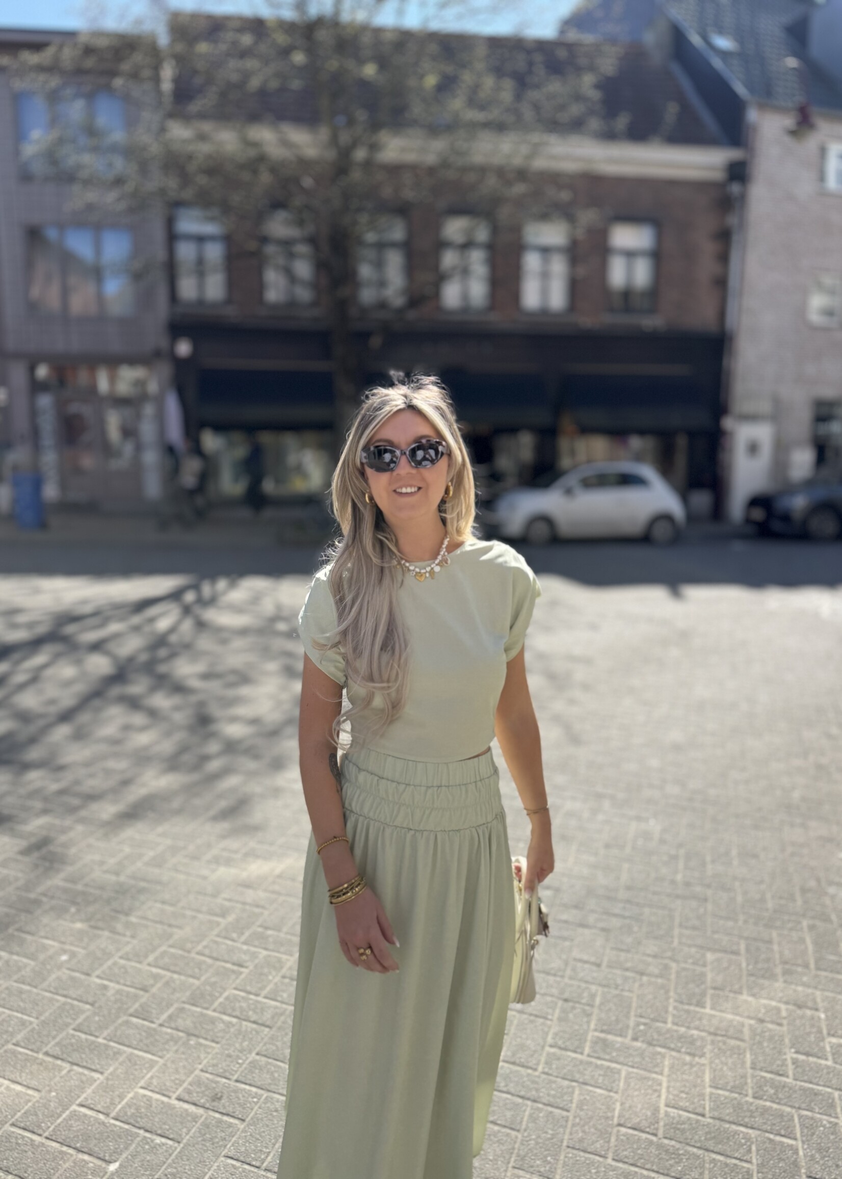 Pamela puff top - Light green