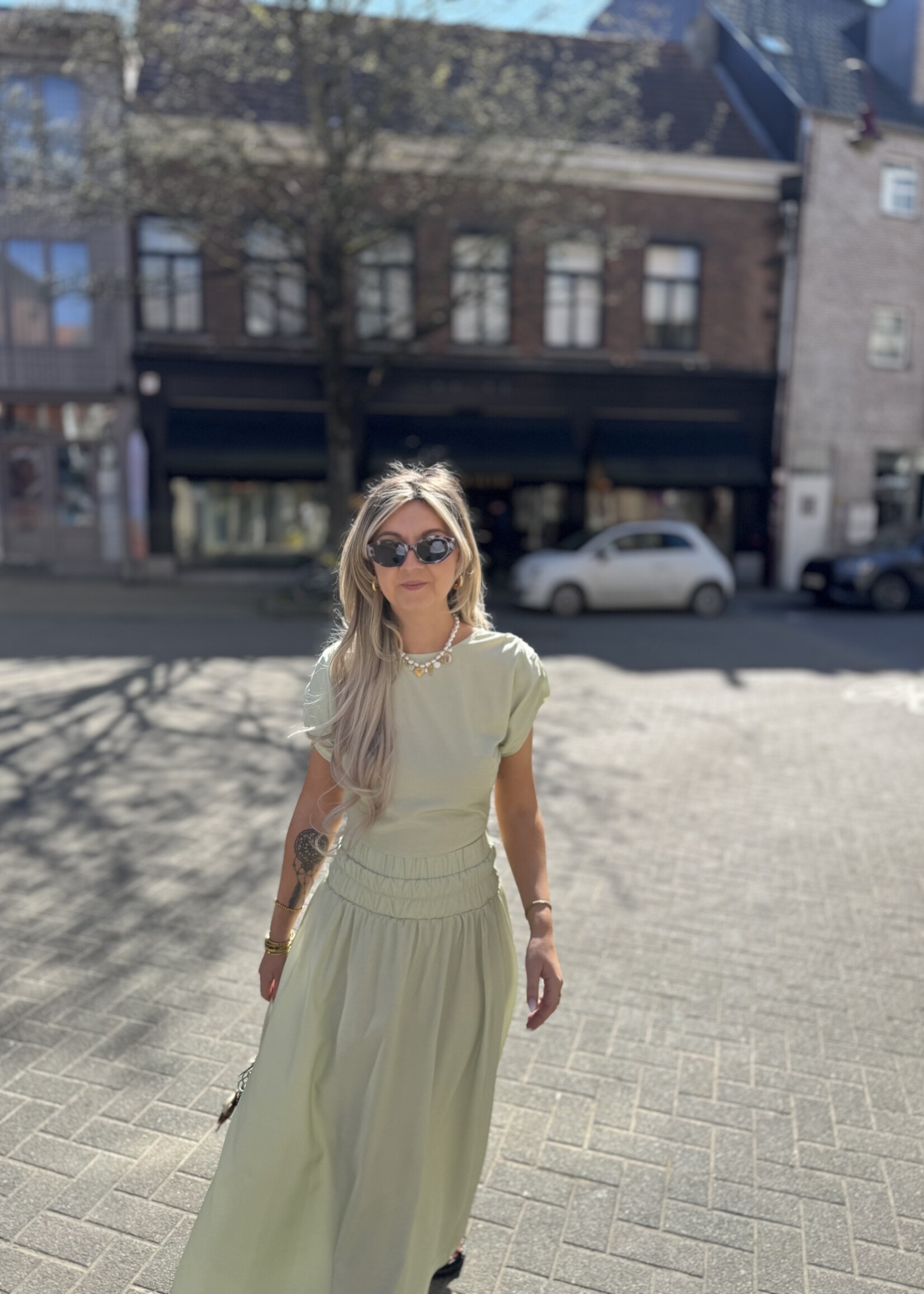 Pamela puff top - Light green
