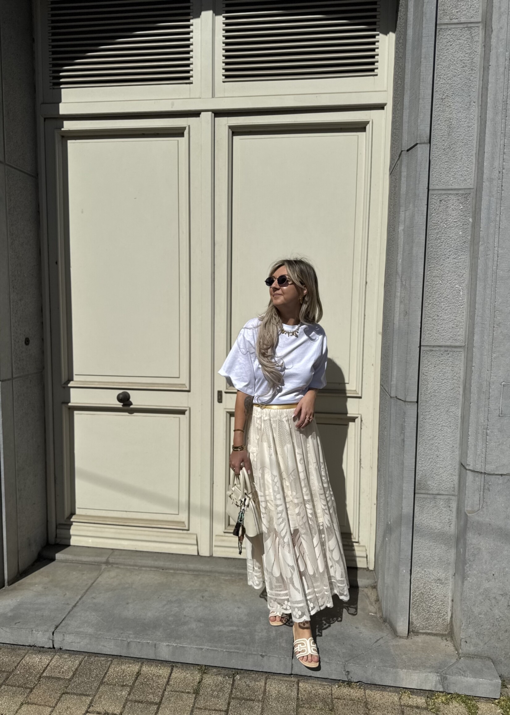 Estrid lace skirt - Cream